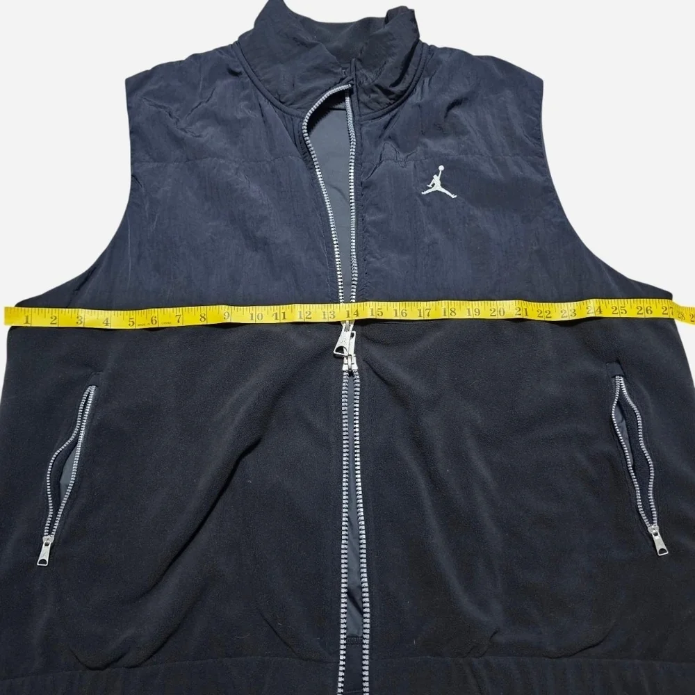 Nike Air Jordan Essentials Winter Fleece Vest Zip Black Men’s Sz L